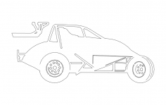 Sprint Car 2 dxf File