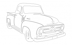55 Ford Pu dxf File