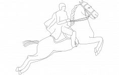 Horse with Rider dxf File