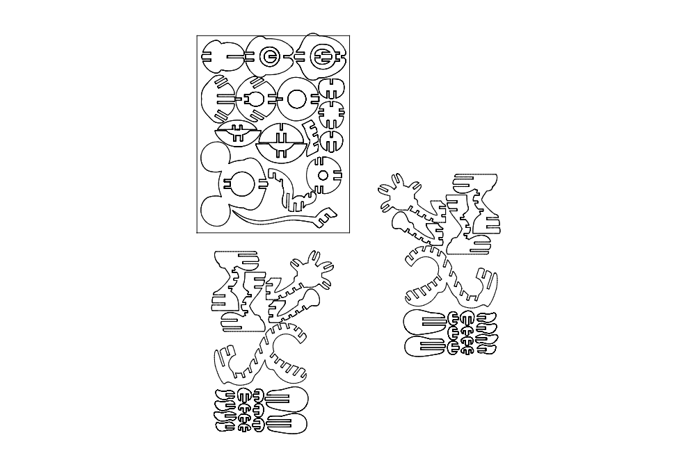 Mickey dxf File Free Download - 3axis.co