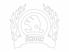 Skoda logo dxf File