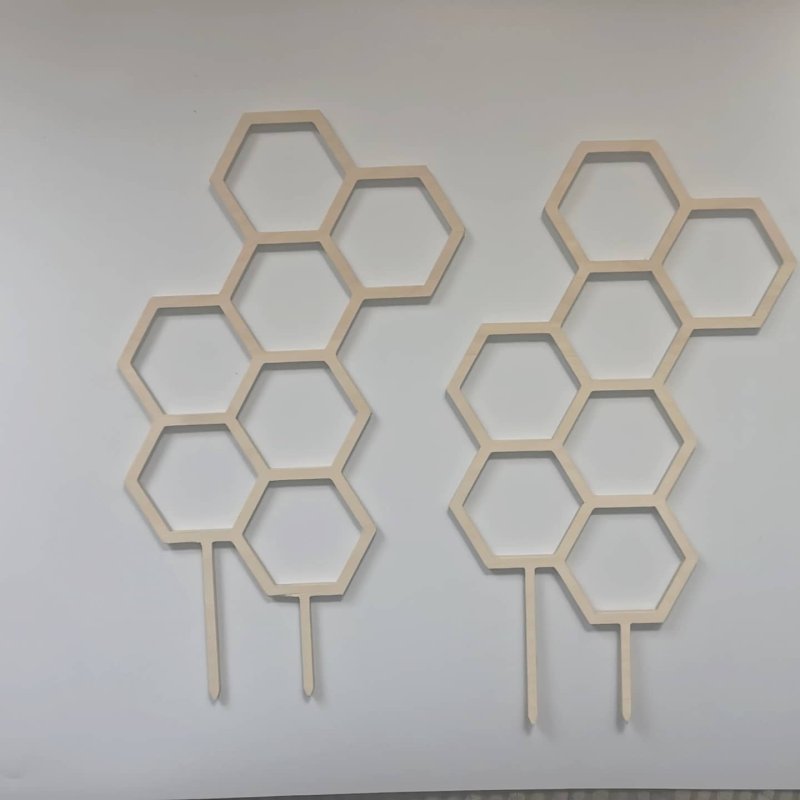 Laser Cut Climbing Plants Trellis Honeycomb Plant Trellis Free Vector Download - 3axis.co - 3D model önizlemesi
