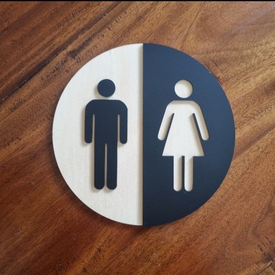 Laser Cut Men And Women Restroom Sign Free Vector Download - 3axis.co