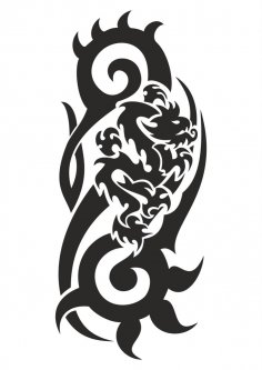 Dragon Black And White Vector Free Vector