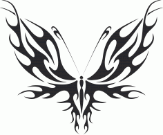 Tribal Butterfly Vector Art 31 DXF File