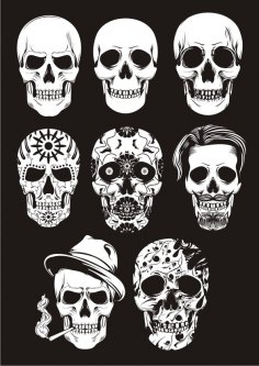 Mexican Skull Art Free Vector