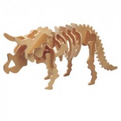 Triceratops 3D Puzzle DXF File