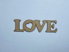 Laser Cut Love Shape Unfinished Wood Craft Cutout Free Vector