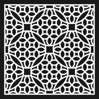 Vintage Geometric Jali Tile Pattern For CNC Laser Cutting Free Vector