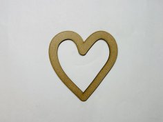 Laser Cut Heart Shape Wood Cutout Free Vector