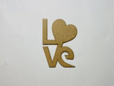 Laser Cut Love Heart Shape Unfinished Wood Craft Cutout Free Vector