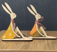 Laser Cut Bunny Gnomes Free Vector