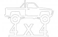 4X4P up dxf File