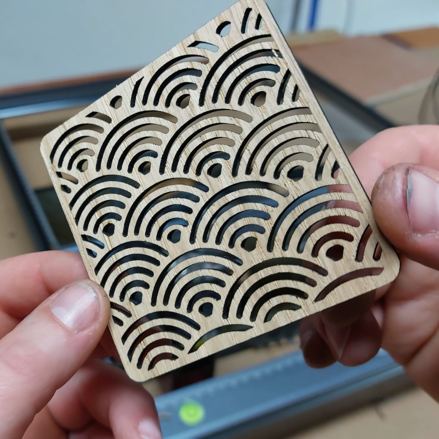 Laser Cut Japanese Pattern Coasters SVG File