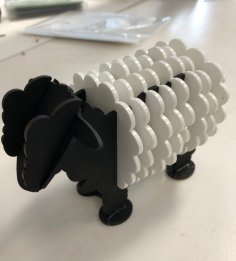 Laser Cut Sheep Coasters DXF File