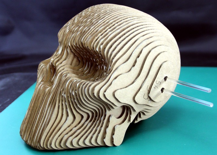 Laser Cut Corrugated Skull SVG File