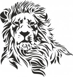 Lion Stencil Free Vector