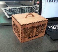 Laser Cut Decorative Wooden Box Template Free Vector