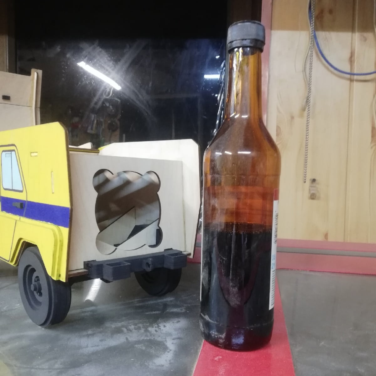 Laser Cut Jeep Wine Bottle Holder Free Vector