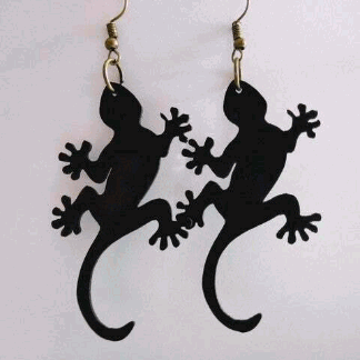 Laser Cut Gecko Earrings SVG File