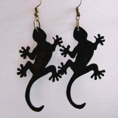 Laser Cut Gecko Earrings SVG File