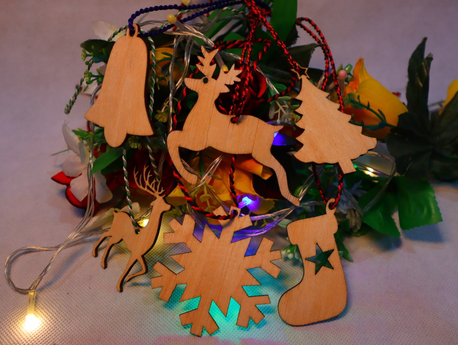 Laser Cut Christmas Decorations Tree Ornaments Free Vector