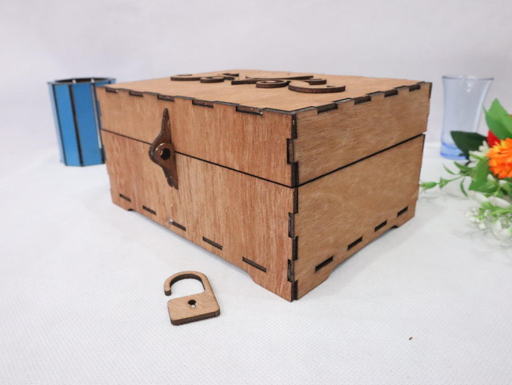 Laser Cut Wooden Storage Box 3mm Free Vector