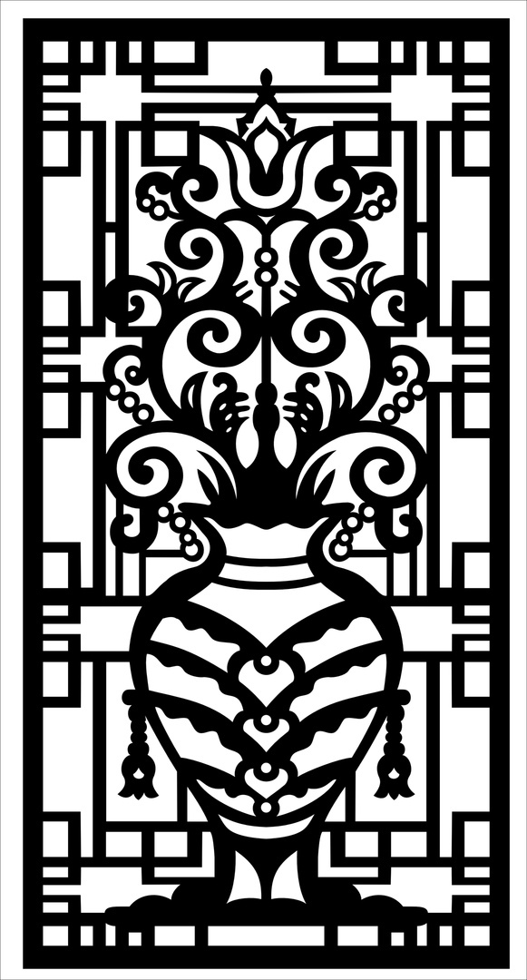 Decorative Screen Laser Cutting Pattern SVG File Free Download - 3axis.co