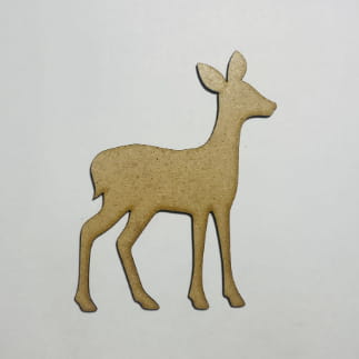 Laser Cut Fawn Cutout Unfinished Wooden Shape Free Vector