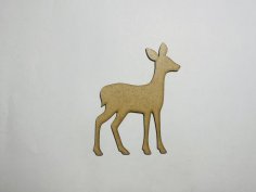 Laser Cut Fawn Cutout Unfinished Wooden Shape Free Vector