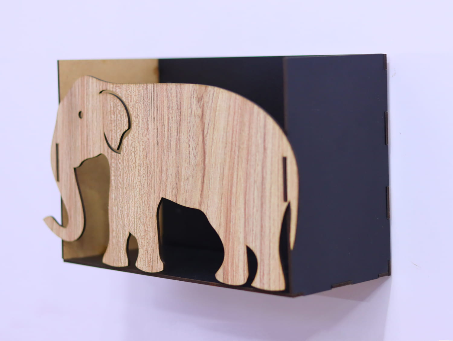 Laser Cut Elephant Wall Shelf Free Vector