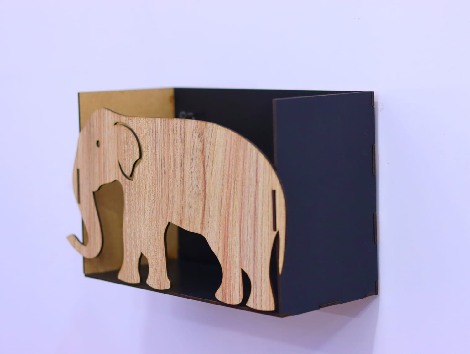 Laser Cut Elephant Wall Shelf Free Vector