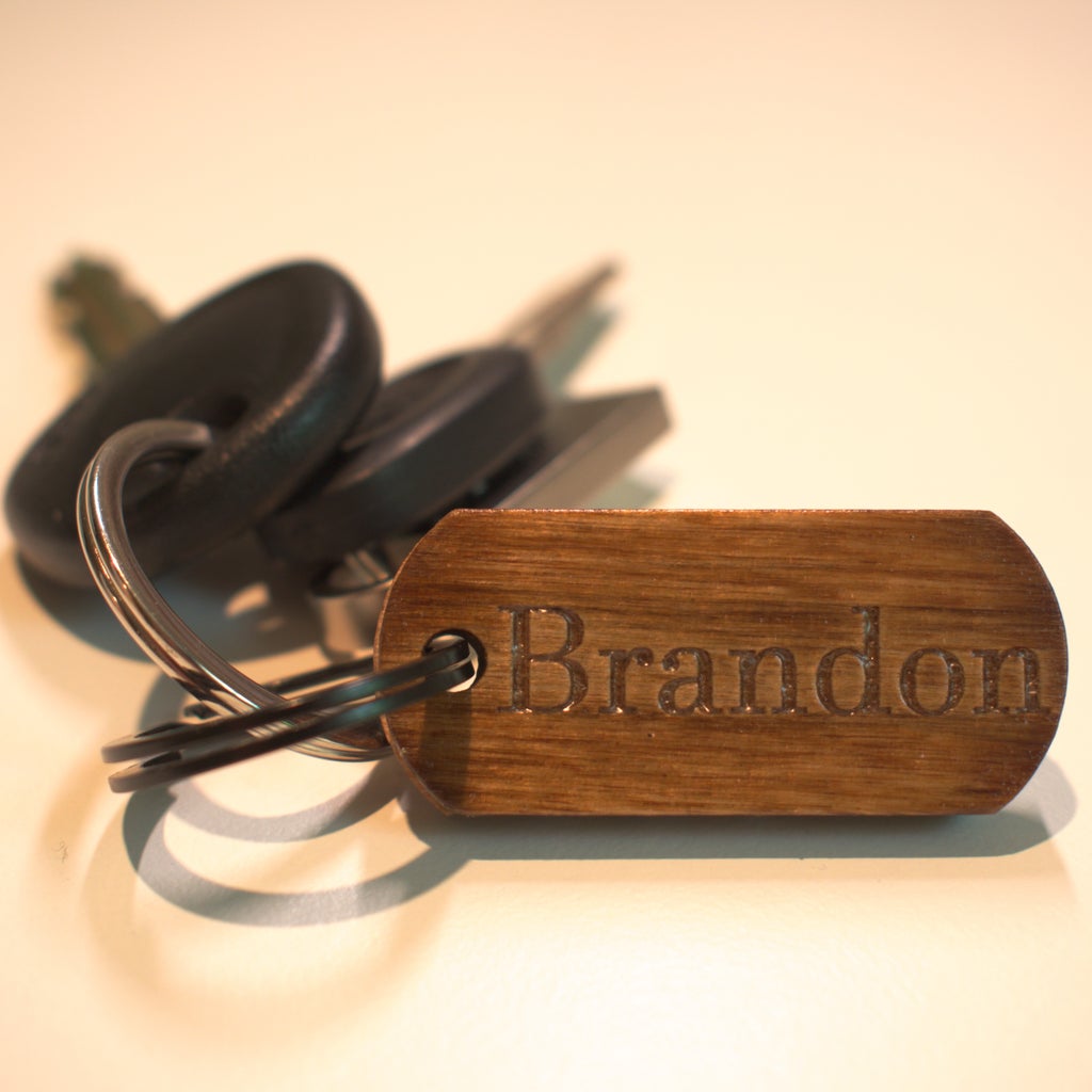 Laser Cut Custom Name Keychain DXF File Free Download 3axis.co