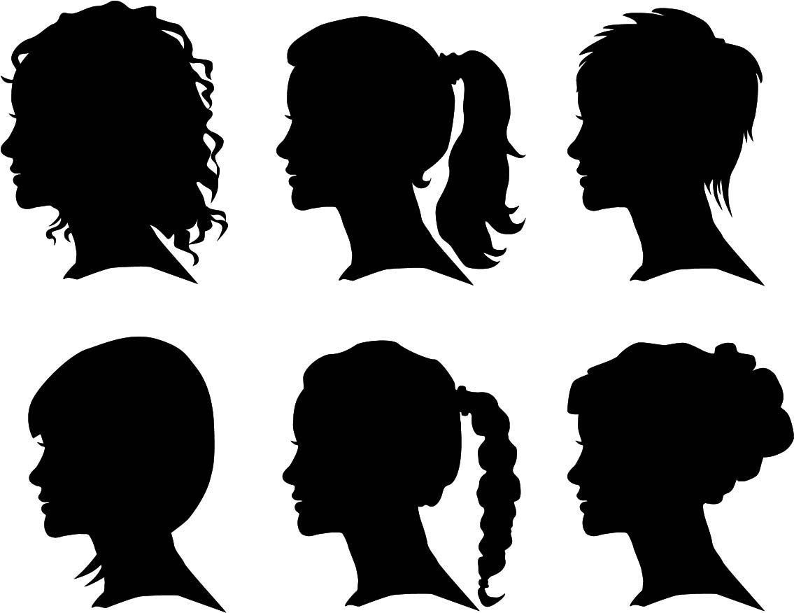 Download Creative Woman Silhouettes Vector Set Eps Free Vector Download 3axis Co SVG Cut Files