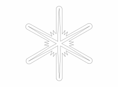 Snowflakes Silhouette Vector dxf File