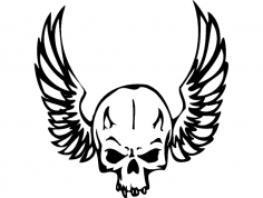 Wing Skull dxf File