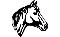 Horse Head 2 dxf File