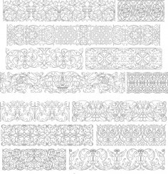 Collection Of Band Ornaments Free Vector