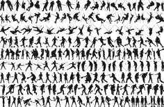 Sports silhouette Vector Pack Free Vector