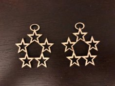 Laser Cut Star Earrings SVG File