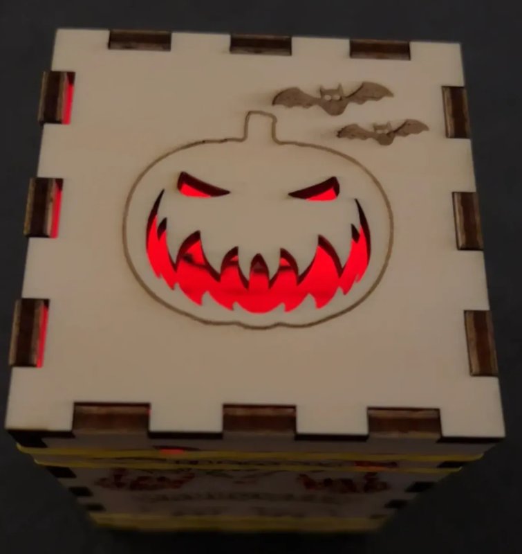 Laser Cut Halloween Lantern Free Vector Download - 3axis.co - 3D model önizlemesi