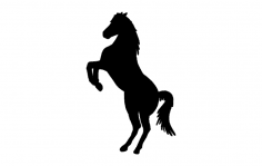 Horse rearing up dxf File