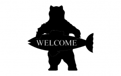 Welcome Bear dxf File