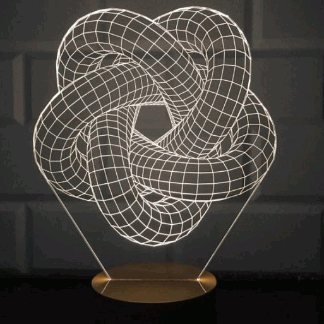 3D Torus Spiral Lamp Free Vector