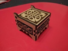 Laser Cut Wooden Blank Ring Box DXF File