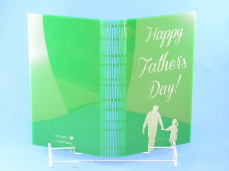 Laser Cut Father’s Day Card SVG File Free Download - 3axis.co - 3D model önizlemesi