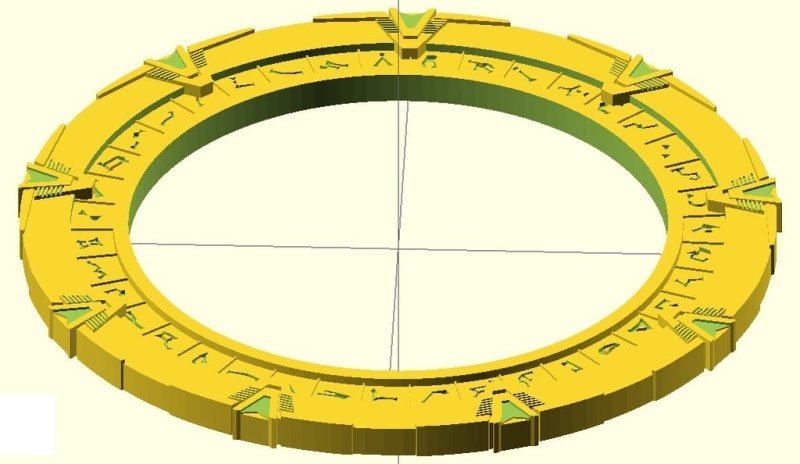 SG-1 Stargate With Symbols 3D Printer Model Download Free STL File ...