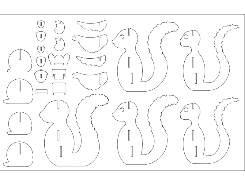 Squirrel Acrylic Router Templates | MLCS