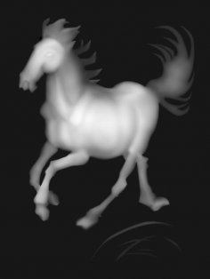 3D Grayscale Horse BMP File