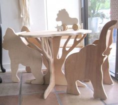 Wooden Animals Plywood Furniture Designs Free Vector